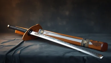 blade sheathed in a saya
